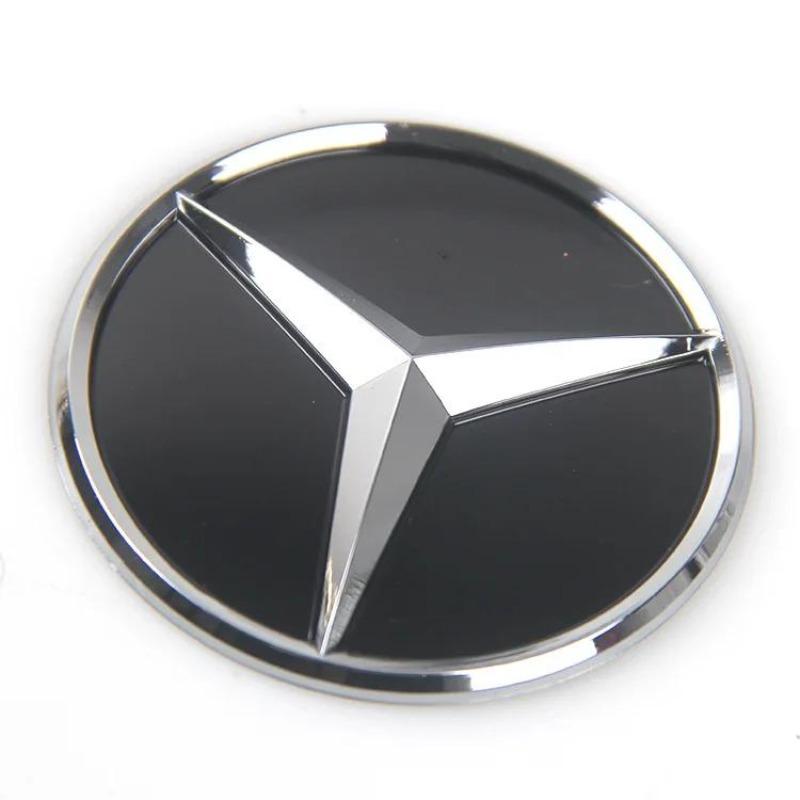 52mm 57mm Solid 3d & Flat Star Apple Tree Badge Nickle Car Emblem For Mercedes Benz AMG Steering Wheel Center Logo Silver Gold