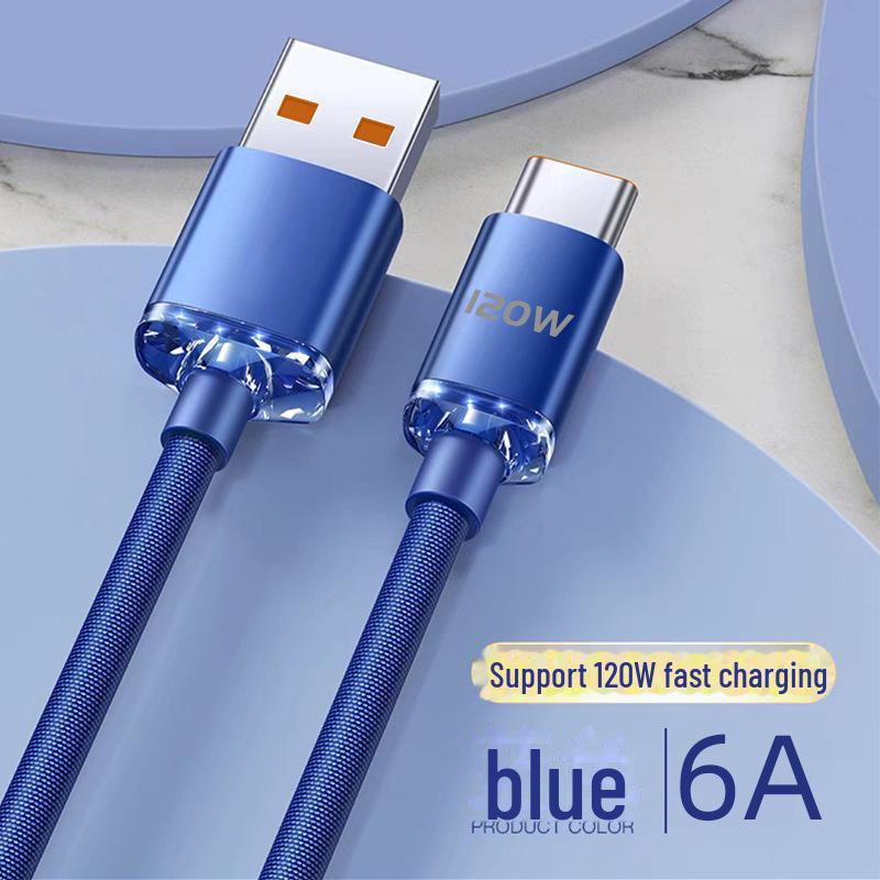 Jingyao 120W Type-C Super Fast Charging Cable, 6A for Huawei, Honor, Xiaomi, OPPO Phones