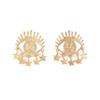 Jewelry Hollow Metal Devil's Eye Earrings Versatile Design Sense Diamond Fringed Star Stud Earrings Women