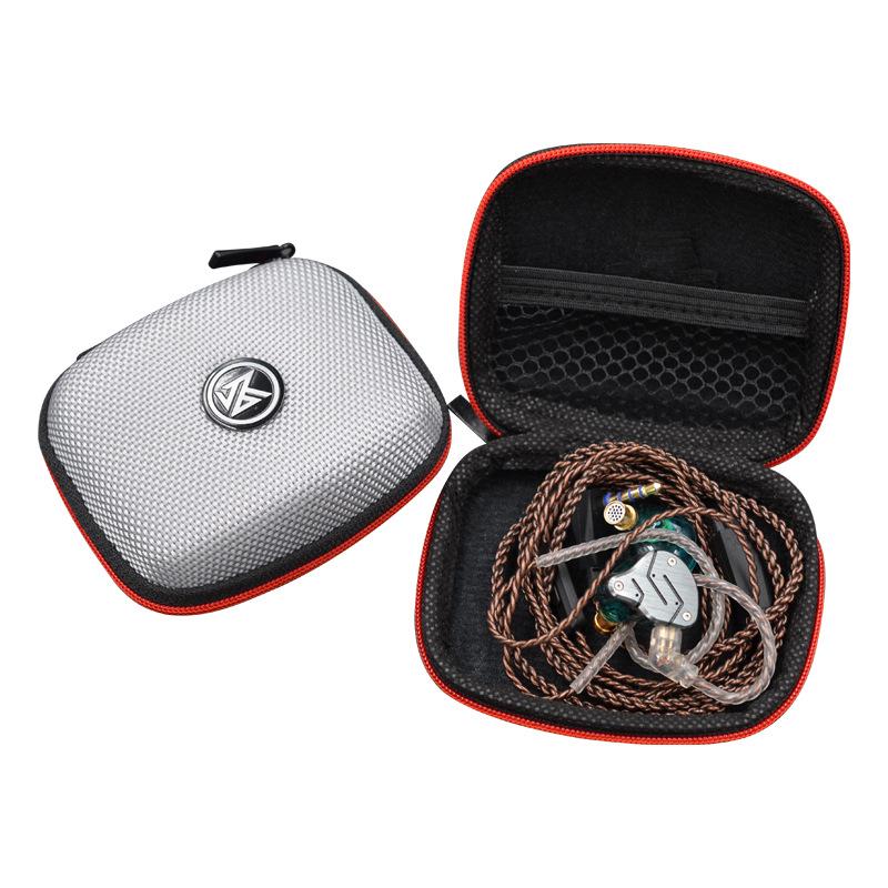 Borsa Porta Auricolari KZ Scatola Quadrata/Ovale per Cuffie Custodia per Auricolari da Viaggio Interno Esterno Accessori Con Cerniera
