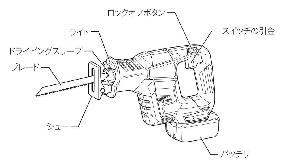 Makita Reciprocating Saw Rechargeable 18V JR188DZK with Charger Sold Separately Case/battery