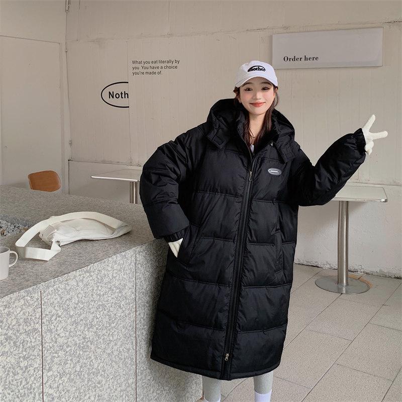 Down Cotton-padded Jacket Women's Long Knee-length New Loose Winter Cotton-padded Jacket Women's Padded Cotton-padded Coat