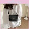 2024 New Korean Candy-colored Saddle Bag Street Fashion Pu Shoulder Crossbody Bag