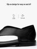Men's Casual Cowhide Leather Roman Sandals - Soft Sole, Non-Slip Summer Beach Shoes