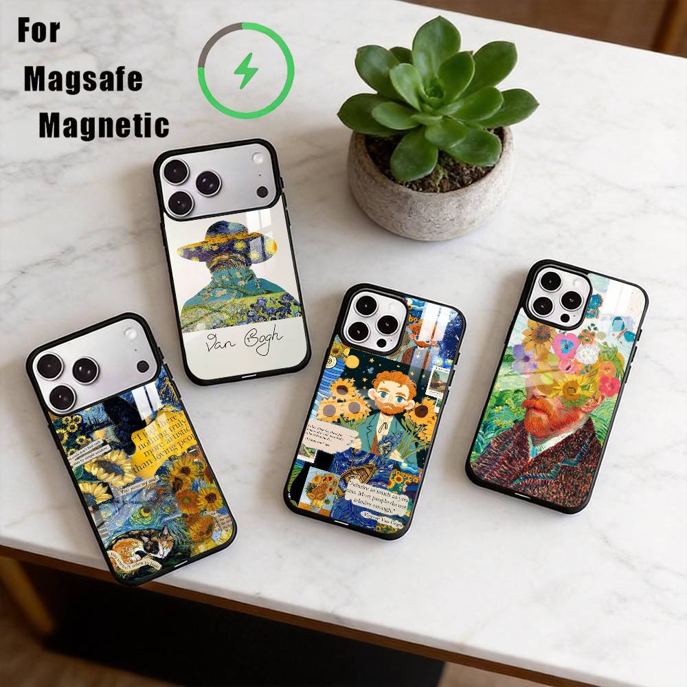 Vincent Van Gogh Phone Case For iPhone17,16,15,14,13,12,11 Plus,Pro Magnetic For Magsafe Wireless Charging