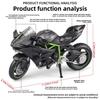 Alloy Kawasaki Simulation Ninja Motorcycle Model Toy For Play Display And