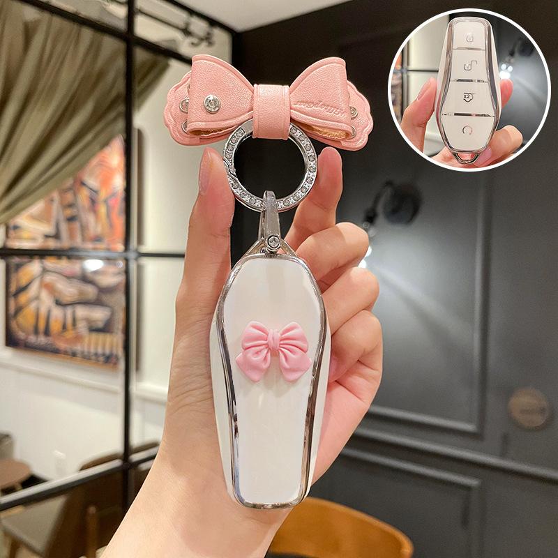 TPU Car Key Case Remote Cover Shell Holder Female Bag Fob For BYD New ATTO 3 Atto 2 Shark 6 Dolphin Mini Seal U 05 Sealion 07 EV