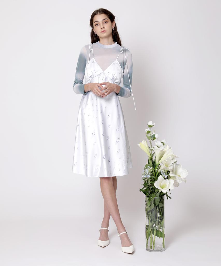 Aiseugadeuneiogongpal Water Wave Print Mesh Top