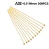200Pcs Metal Ball Head Pins Gold Silver Durable Rustproof For Diy Jewelry Making Earring Necklace Craft Projects