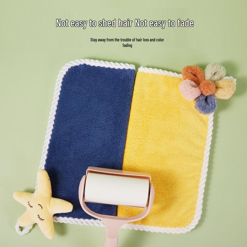 Coral Fleece Cute Cartoon Children's Hand Towel - Thick, Absorbent Small Square Towel
