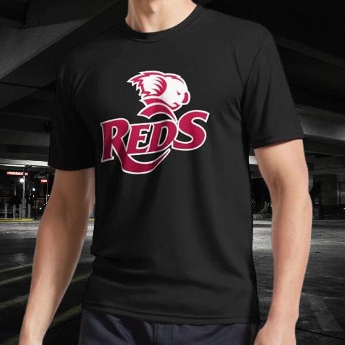 QLD reds rugby Active Logo T-Shirt Funny Size Mode American T-shirt S
