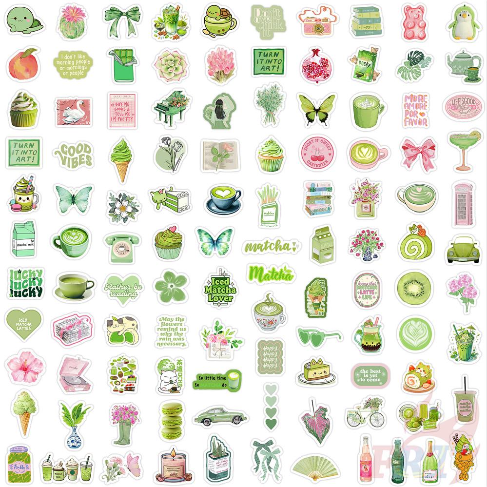 125Pcs/Set Matcha Girl Mini Diary Manual Stickers DIY Scrapbooks Album Decor Decals Stickers