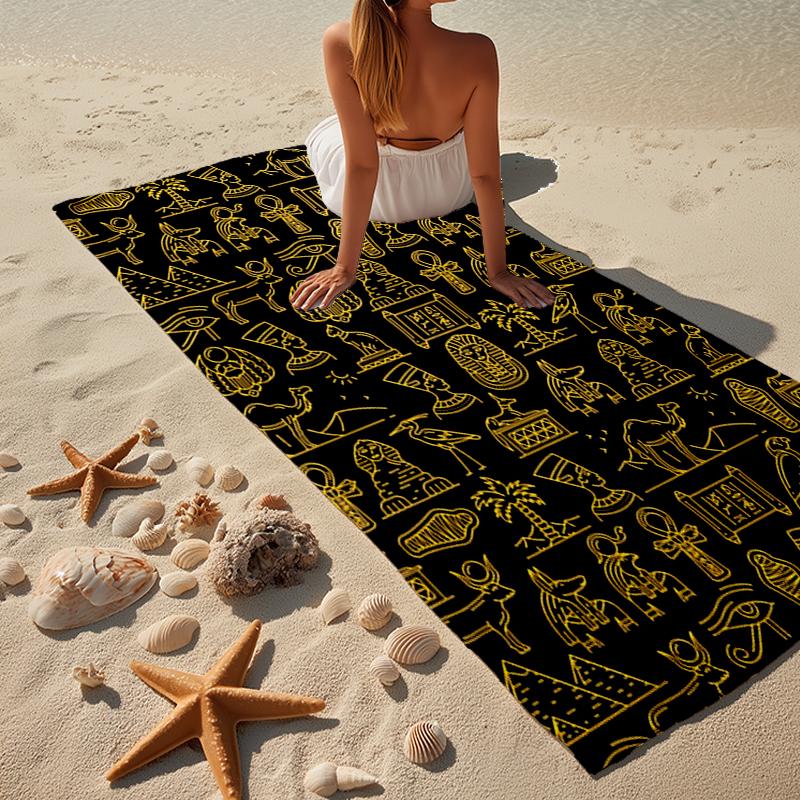 Eagle And Moon Symbolism Beach Towel, Super Soft Microfiber, Gift for Her/Him, Birthday, for Pool, Beach, Travel, Home Decor Fan gifts