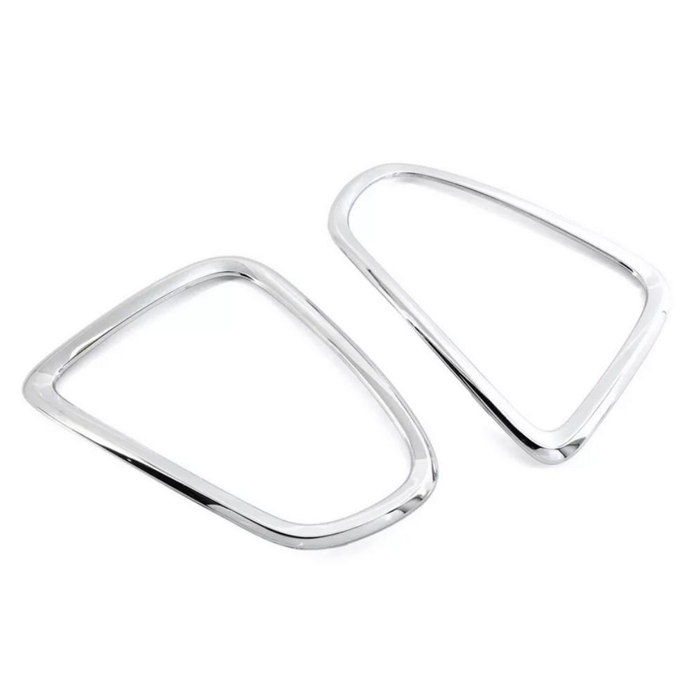 2Pcs Silver Tail Light Trim Bezel For BMW Mini Cooper R56 R57 R58 R59 2007-2014