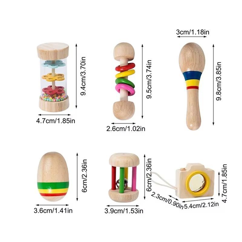 Good- Colorful Wooden Chew 6X Cute Pet Playing Teeth Grinding Hamster Teether Bite-Resistant Treats
