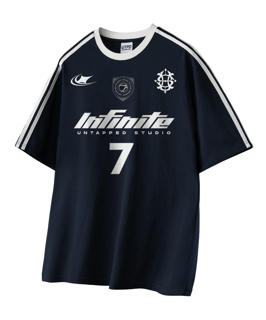 UNTAPPED STUDIO Infinite7 Oversized Track Short Sleeve Color Block T-Shirt 3 Colors
