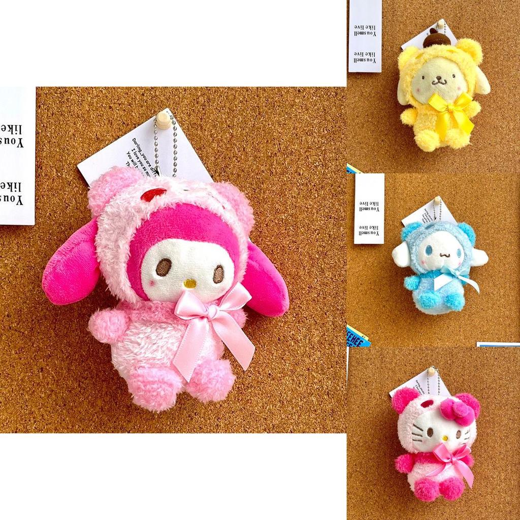 Adorable Llavero Colgante de Peluche de Sanrio Kuromi Muñeco Relleno Para Regalos de Niños