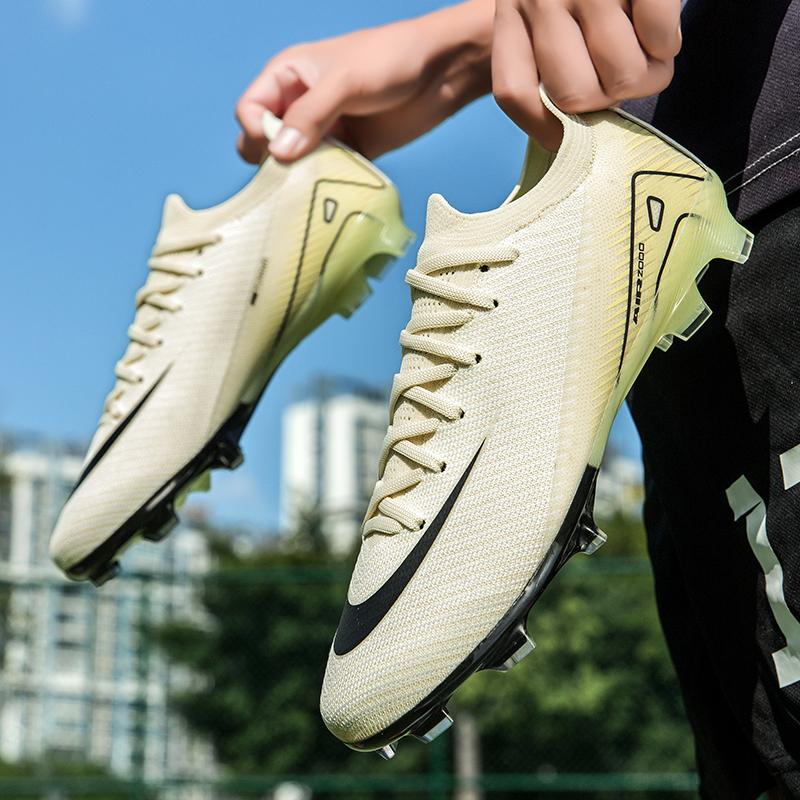 Hochwertige Herren-Fußballschuhe Gesellschaft Nicht-Rutschfeste Kunstrasen-Fußballschuhe für Damen TF/FG Trainings-Fußballplatz-Stiefel Chuteira Campo