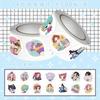 500 sztuk na rolce naklejek KPop anime Łowca Demonów na rolce DIY naklejka uszczelniająca do scrapbooku dekoracja wodoodporna telefon komórkowy