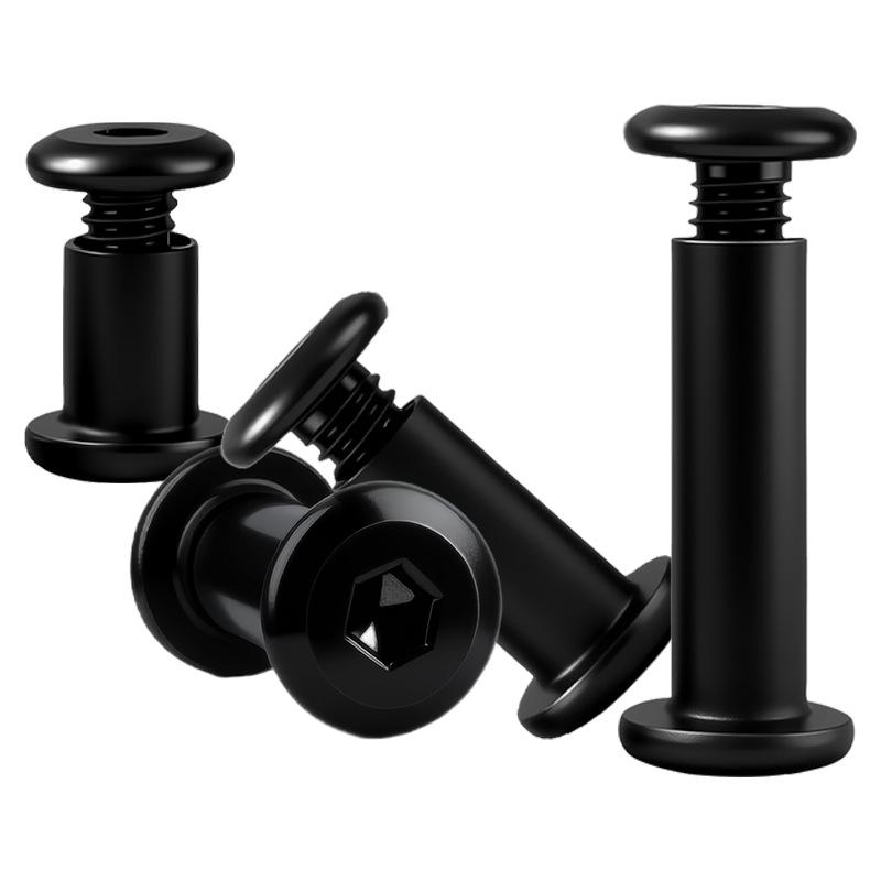 Black Zinc Plated 304 Stainless Steel Countersunk Hexagon Socket Cap Lock Nuts for Furniture, M2-M8