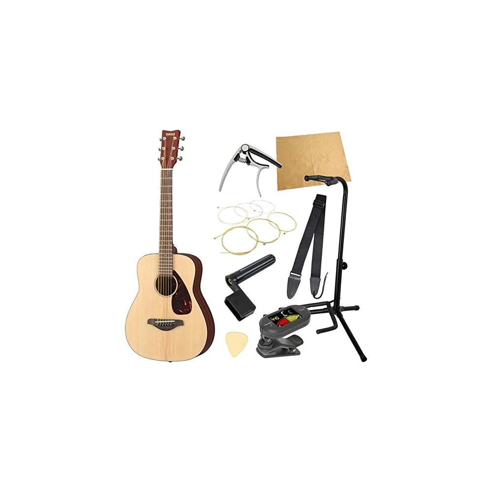 Start with Yamaha! Adult Acoustic Guitar Beginner Set: YAMAHA JR2 NT Mini Acoustic Guitar 9-Piece Set