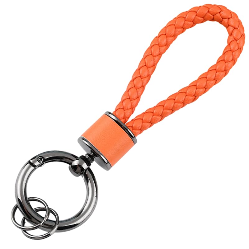 

Брелок MOPCONY, Автомобильный карабин, Кожа, Плетеный велосипед, Брелок, Стильный, Включает кольцо для ключей, Мужской, оранжевый