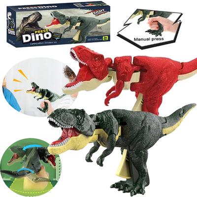 Funny Za Za Sound Dinosaur Children Decompression Battery Toy Hand-operated Telescopic Swing Dinosaur Fidget Toy for Kids Gift