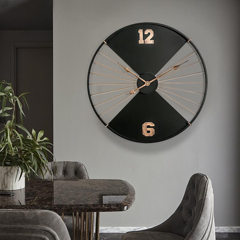 Creative Craftsmanship Wall Decoration Clock Wall Bar Artistic Simplicity Hanging Watch Living Room Matte Silent Clock