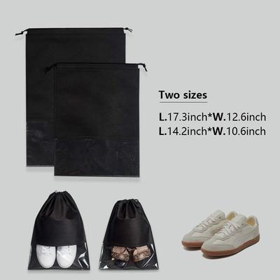 5/10PCS Travel Shoe Bags Portable Shoes Bag with Drawstring Non-Woven Fabric Shoe Storage Bags Dustproof Clothes Shoe Organizer