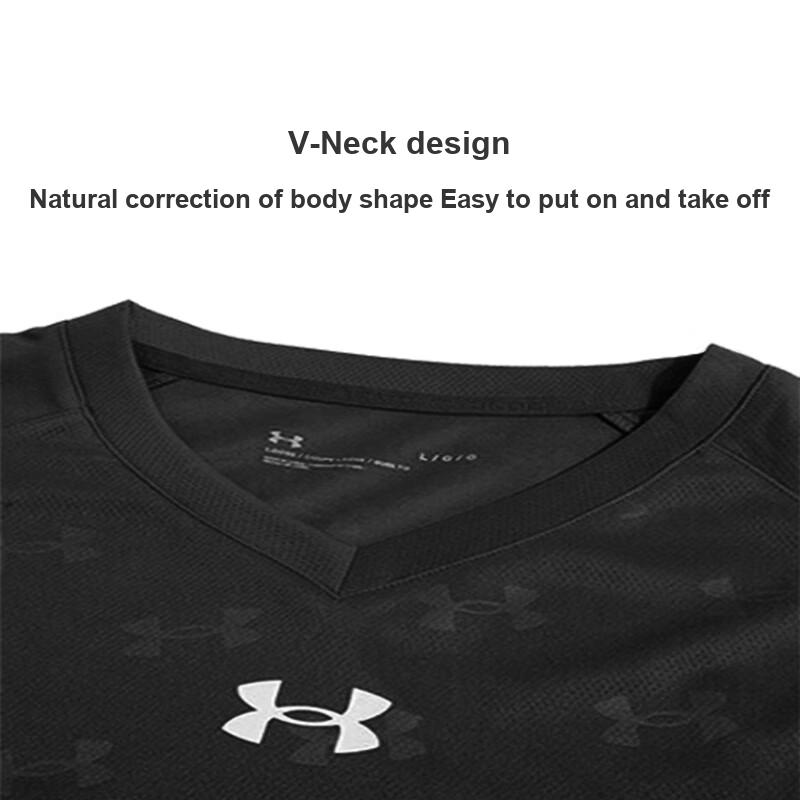 Under Armour Quick-Dry Knitted Short Sleeve T-Shirt Camouflage Shorts Casual Sports Set Unisex sets Black 21500531-001+24500210-001