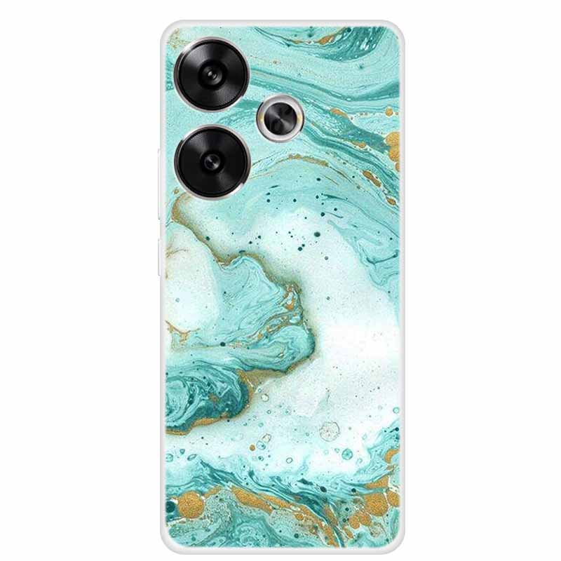 Marble Soft Phone Case For Poco F6 Transparent Case Silicone TPU Cover Funda Para Shield Clear Case for Xiaomi Poco F6 F 6 Pro