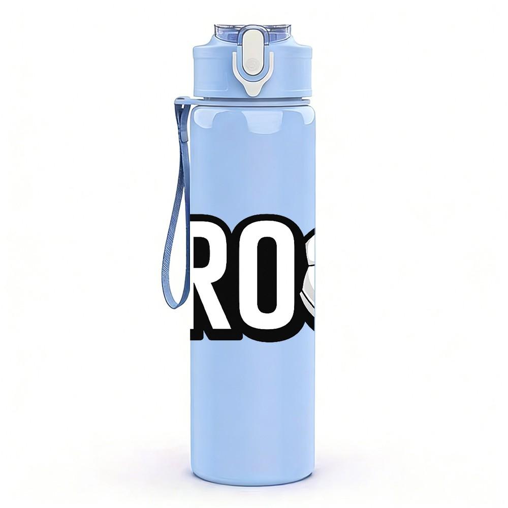 1PC Bro Soccer Football Sport Print 750ml Color Plastic Sports Water Bottle Leakproof Flip Straw Lid Suitable for Sports Office Home Use