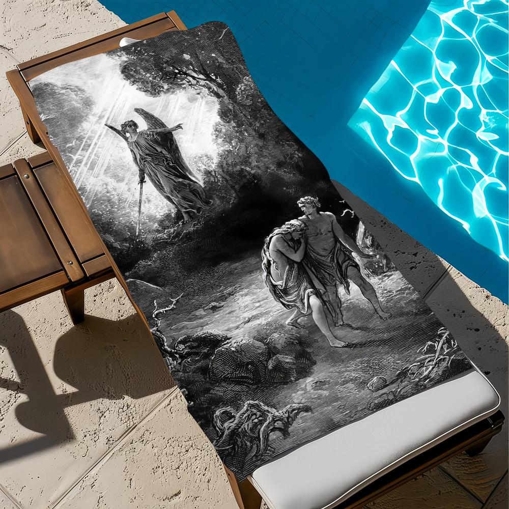Gustav Dore Satan Towel Beach Quick Dry Soft Pool Towels Gift for Travel Gym Shower Camping sports