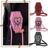 Women Fashion Shoulder Bag Adjustable Strap Coffin Shaped Simple Shopping Bag Spider Web Novelty Messenger Bag Trendy Sling Bag