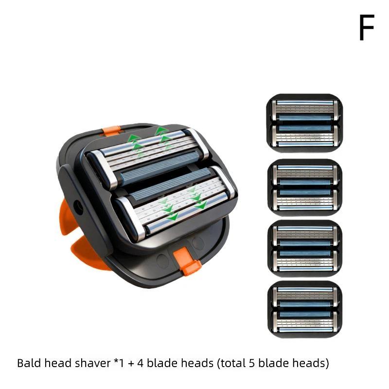 Men'S Convenient Multi-Blade Shaver Effortless Bald Head & Body Hair Grooming For Unisex Washable Shave Clean In One Strok