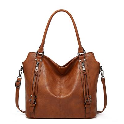 Dámská módní kabelka z měkké kůže Pu Leather Ladies Tote Bag Velkokapacitní crossbody kabelka