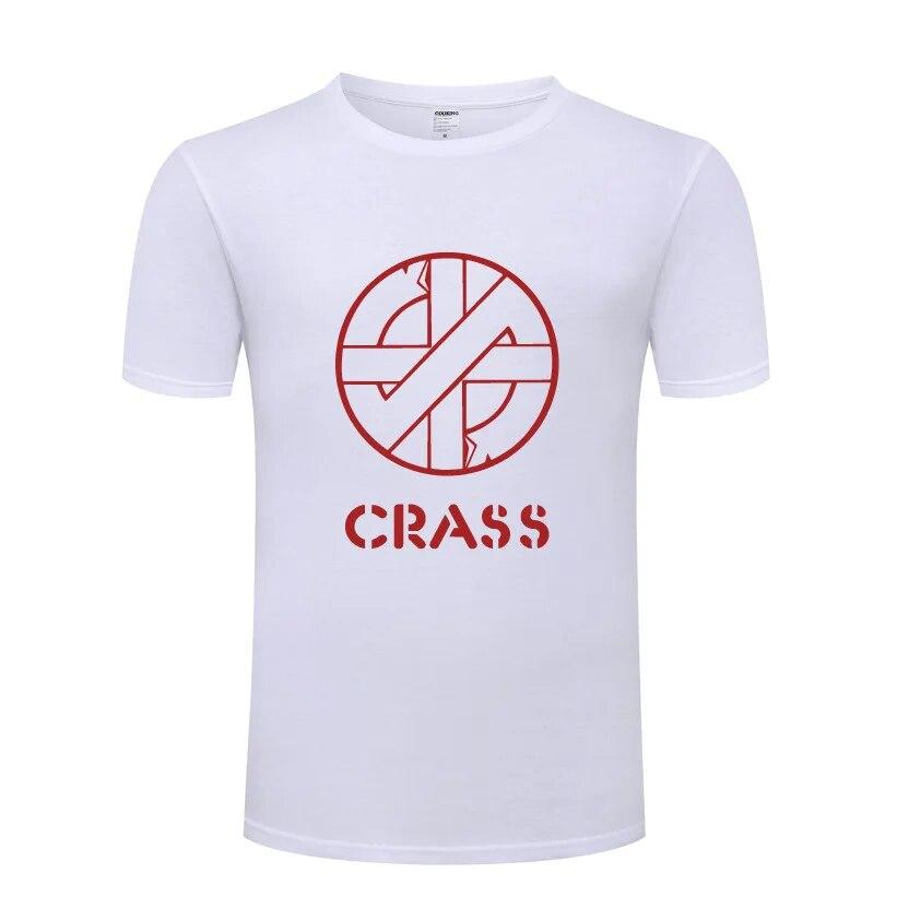 Music Rock Crass Printed T Shirts Unisex Hip Hop Short Sleeve O Neck Cotton Unisex T-Shirt Cool Funny Streetwear Top Tee Summer Style