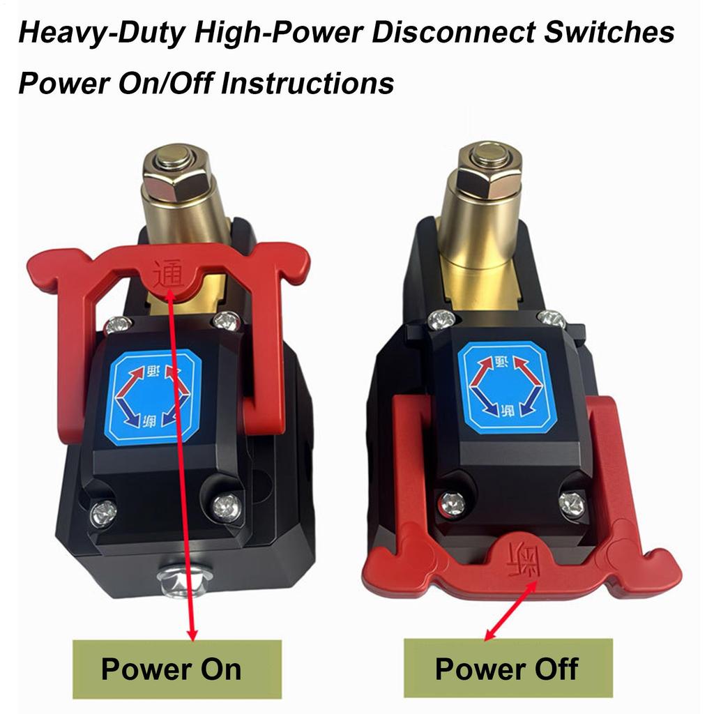 12v-24v Universal Battery Disconnect Switches With Non-Slip Handle Power Cutoff Control For Marine Boat RV Auto Truck & Moto