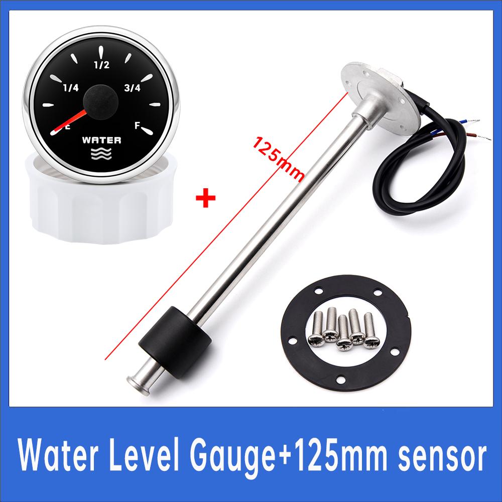 100mm-600mm Water Level Indicator +7 Color Backlight Water Level Gauge 52mm Car Gauge 12V 24V Fit for Car Boat Marine
