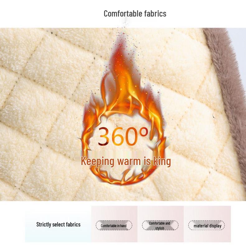 Winter Plaid Cotton-Padded Jacket for Middle-Aged & Elderly Women - Thick, Warm, and Stylish Outerwear