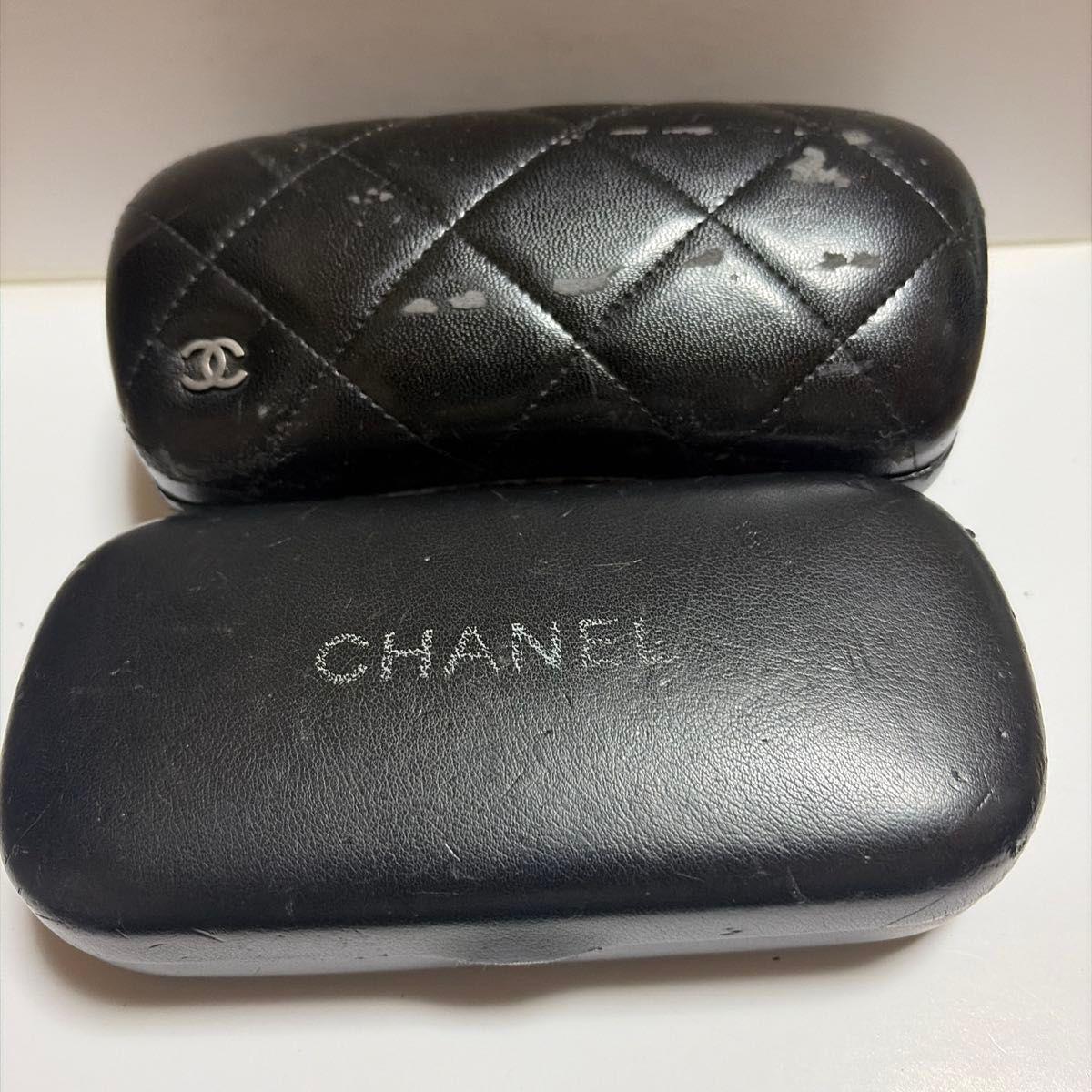Used CHANEL Glasses Case Sunglasses Case Set of 2 Black