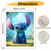 Disney animation Stitch digital oil painting diy handpainted coloring painting home decoration cute blue alien wall art canvas 1056