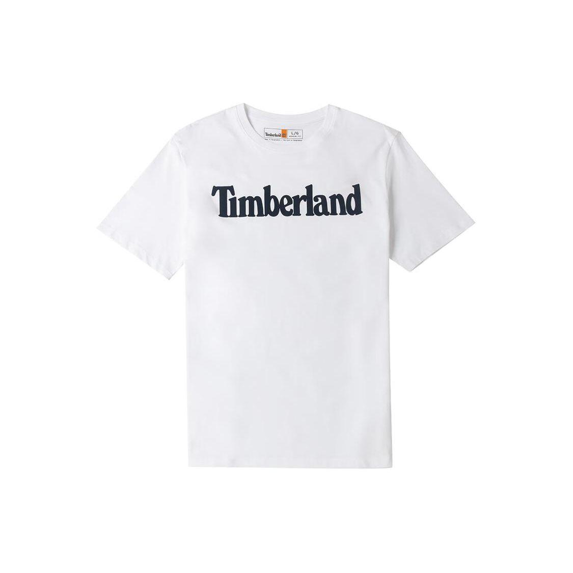 

Timberland Letter Round Neck Outdoor Running Breathable Short Sleeve T-Shirt Men T-Shirts White A6DN3-100 XS