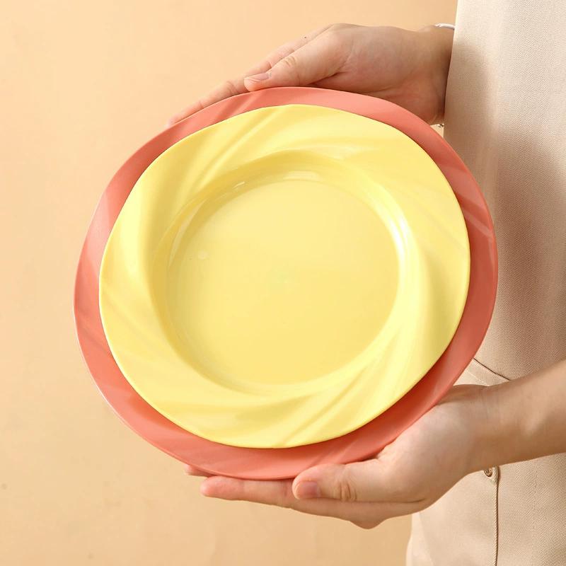 Simple Cream Style Western Food High Level Lace Pasta Plate Home Salad Dessert Plate Fruit Dim Sum Snack Plate