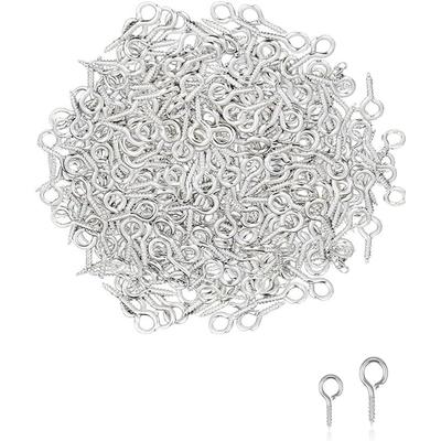 8/10mm Mini-Schraubösen Metall-Ösenhaken Ösen Gewinde-Anhängerverschlüsse Schmuckzubehör für DIY-Schmuck