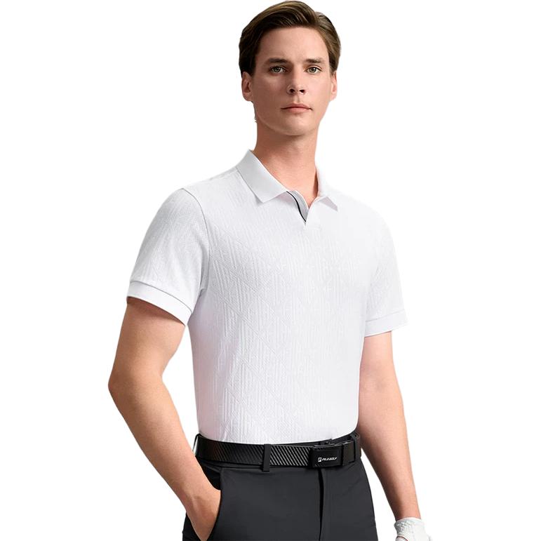 Men's FILA Golf Polo Shirts Men's Jade White Lapel Moderate Straight Fit