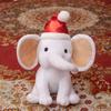 25cm Cartoon Christmas Elephant Stuffed Doll With Santa Hat Colorful Elephant Stuffed Toy Home Decor Gift For Boys Girls