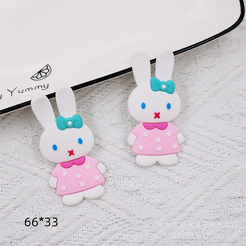 Cartoon Rabbit PVC Soft Rubber Patch for DIY Accessories