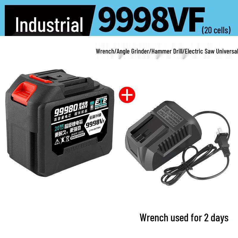 Universal Large-Capacity Lithium Battery for Electric Tools: Wrench, Hammer, Drill, Makita Grinder, Chainsaw
