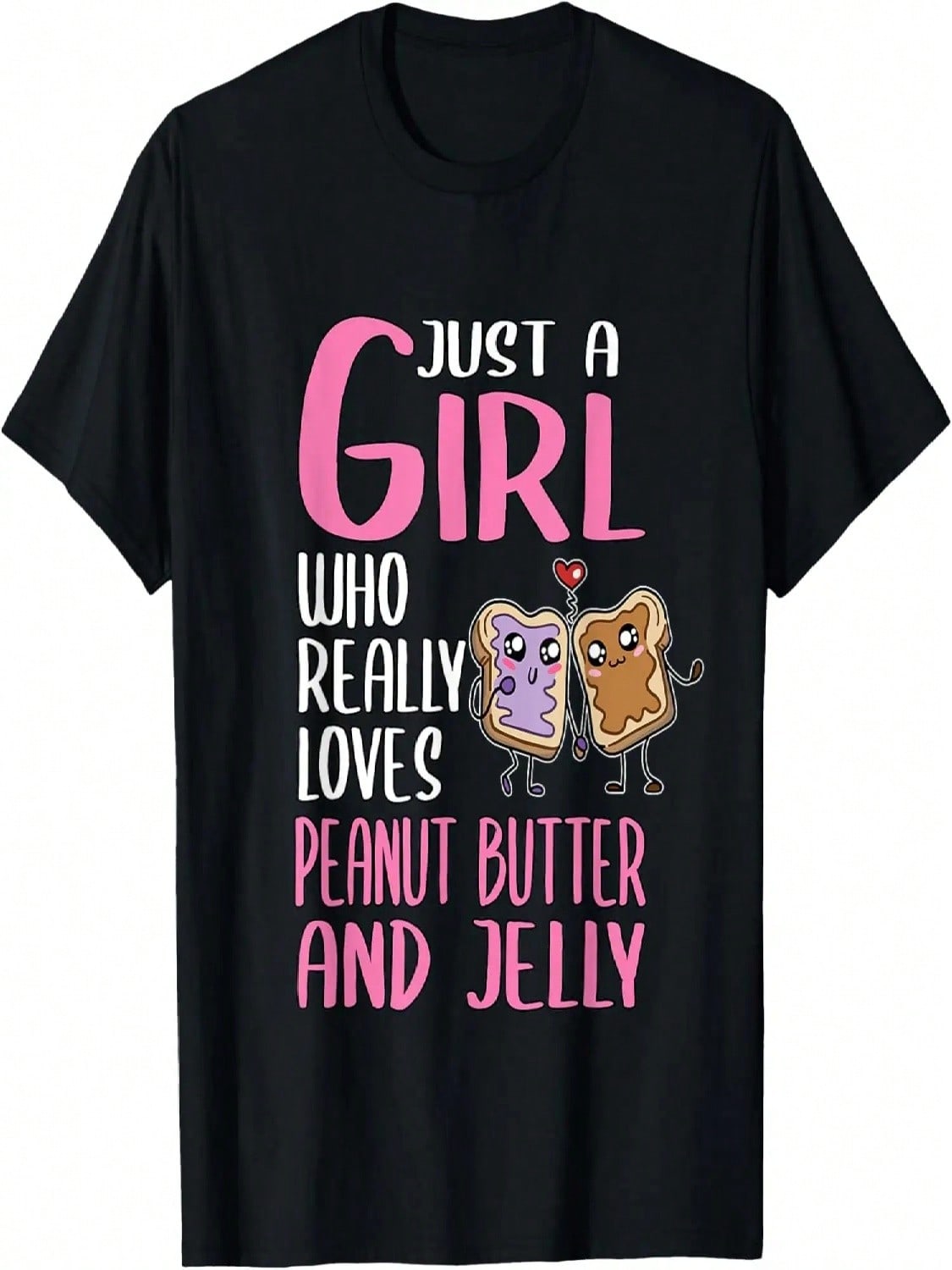Wounisex Just A Girl Who Really Loves Peanut Butter And Jelly T-Shirt S разноцветный